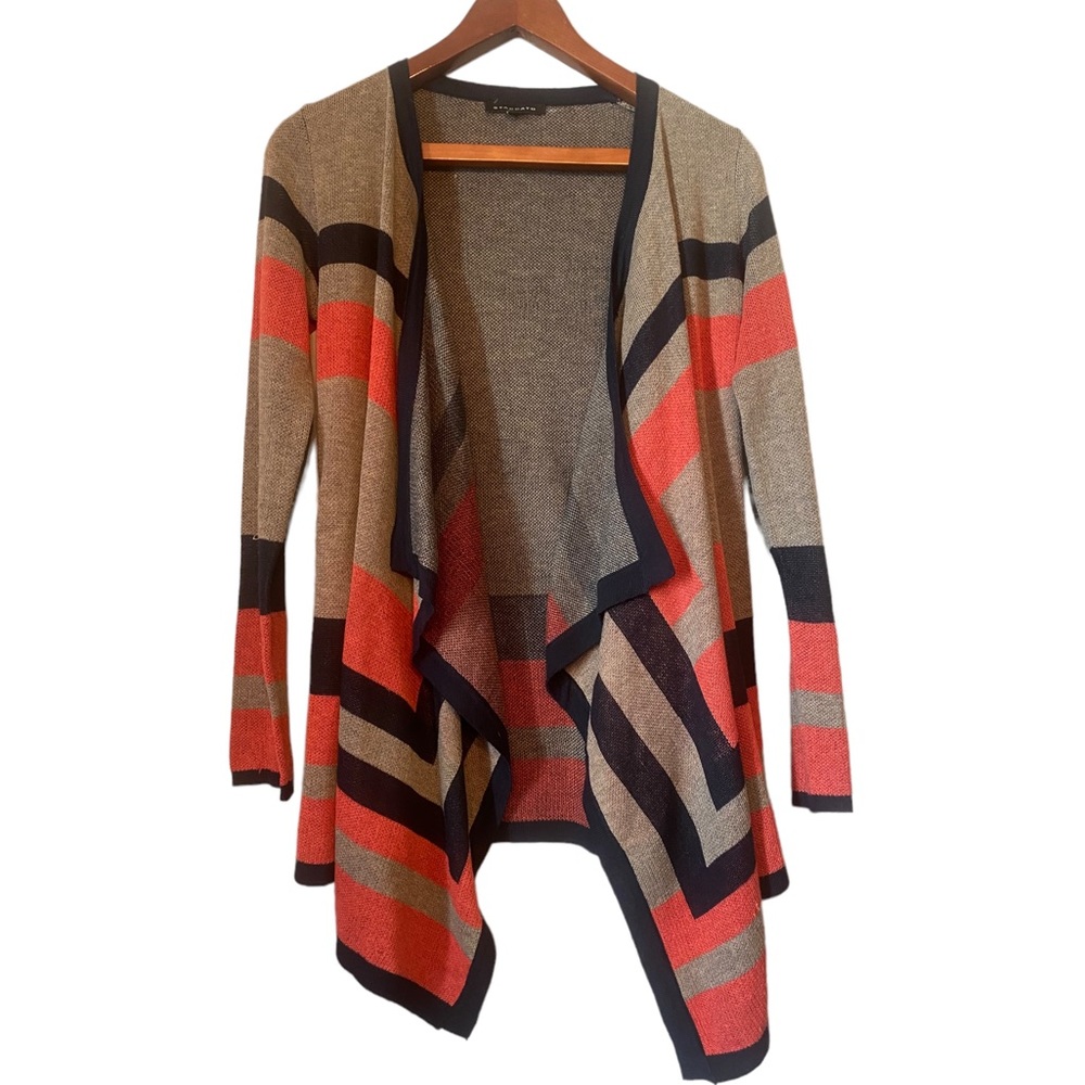 Staccato Open Front Striped Sweater